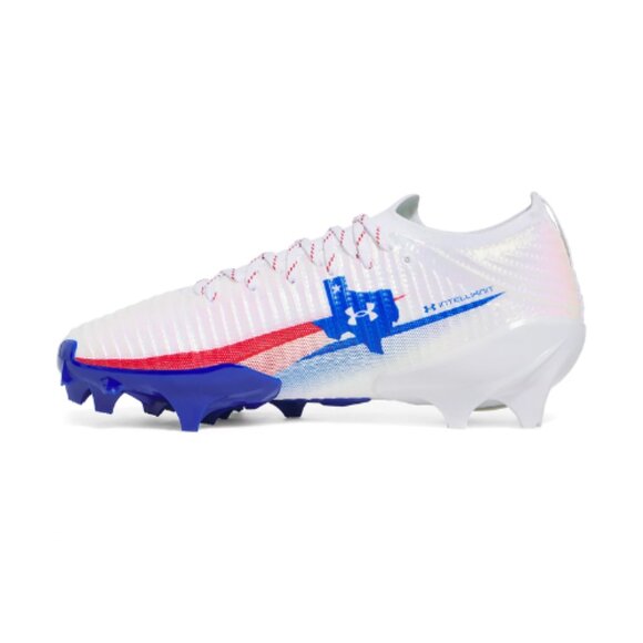 Under Armour Men's Blur Pro Texas TX Red/Wht/Blue Football Cleats 6005553 - Picture 3 of 4
